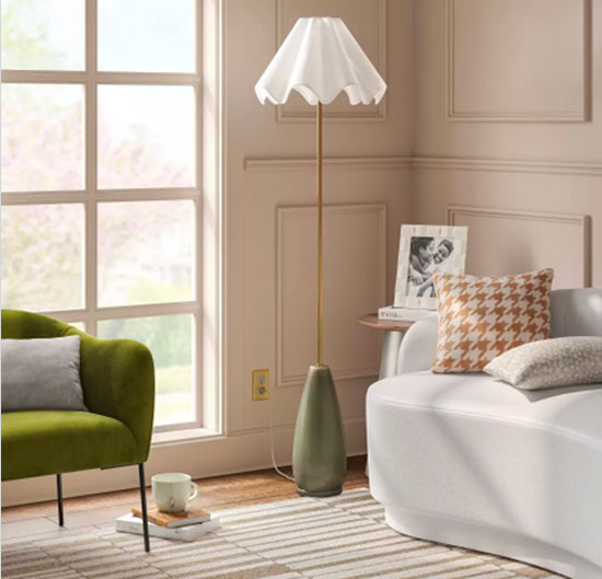 Wavy Shade Collection Floor Lamp